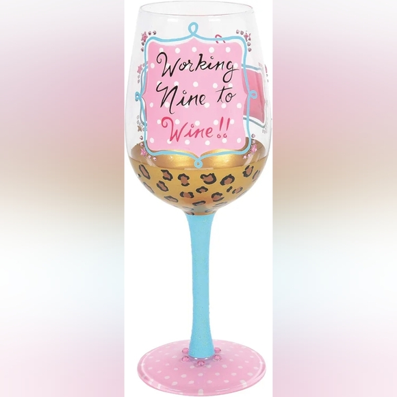 Lolita Lady Boss hand painted wine glass, New in box - Picture 4 of 11